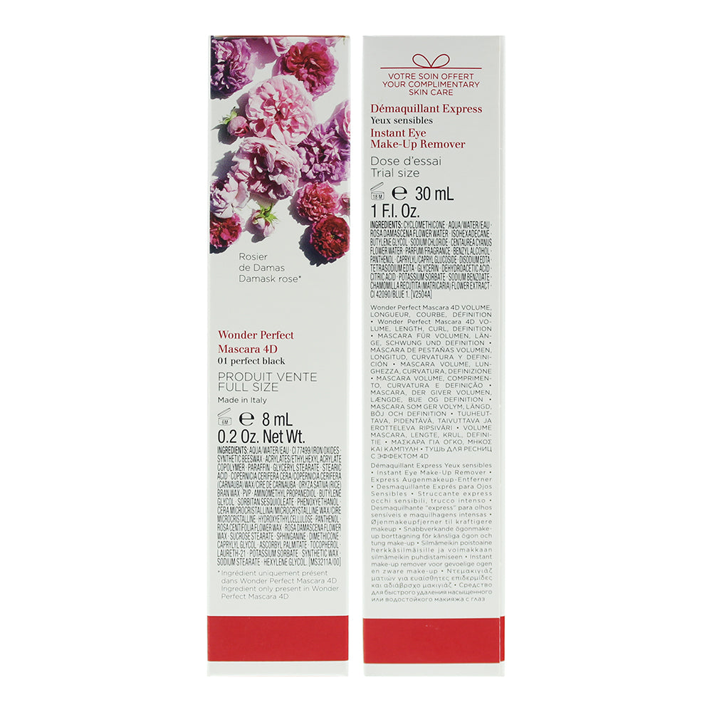 Clarins Wonder Perfect 2 Piece Gift Set: Mascara 8ml - Make-Up Remover 30ml