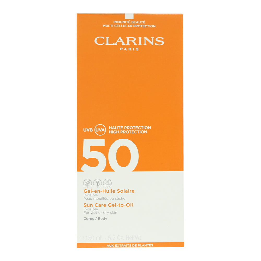 Clarins Spf 50 Sun Care Gel To Oil 150ml - Box