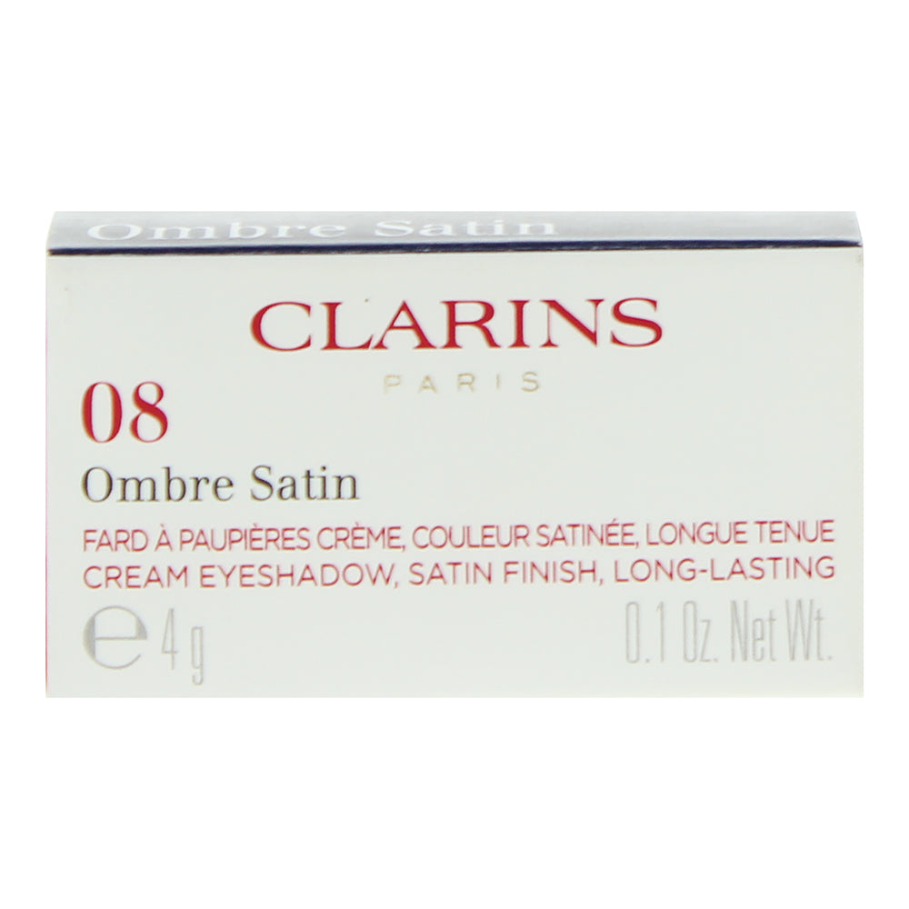 Clarins Ombre Satin 08 Glossy Coral Cream Eye Shadow 4g - Box