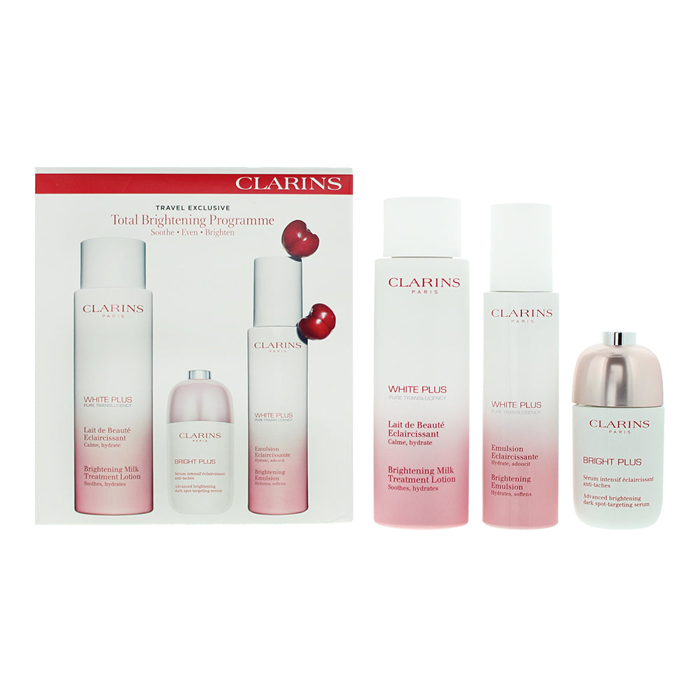 Clarins Total Brightening 3 Piece Gift Set: Milky Lotion 200ml - Brightening Ser
