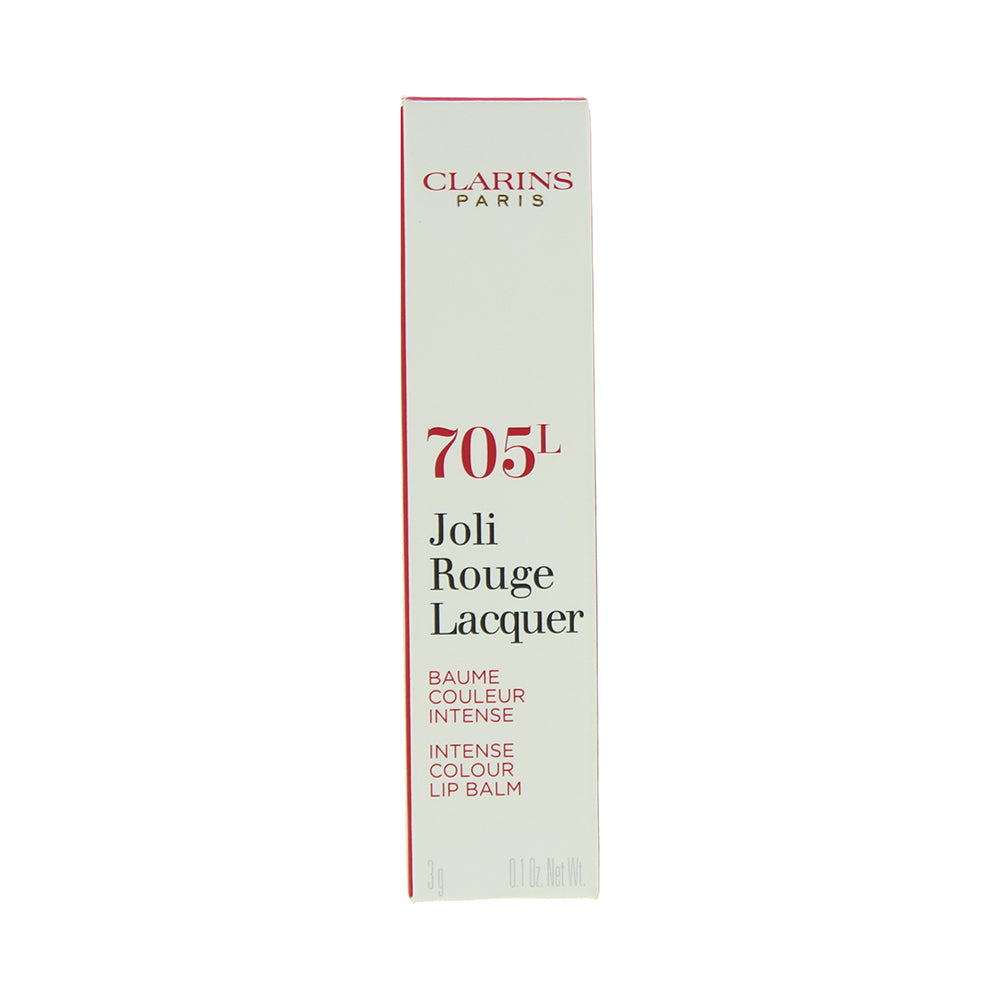Clarins Joli Rouge Lacquer 705L Soft Berry Lipstick 3g - Box