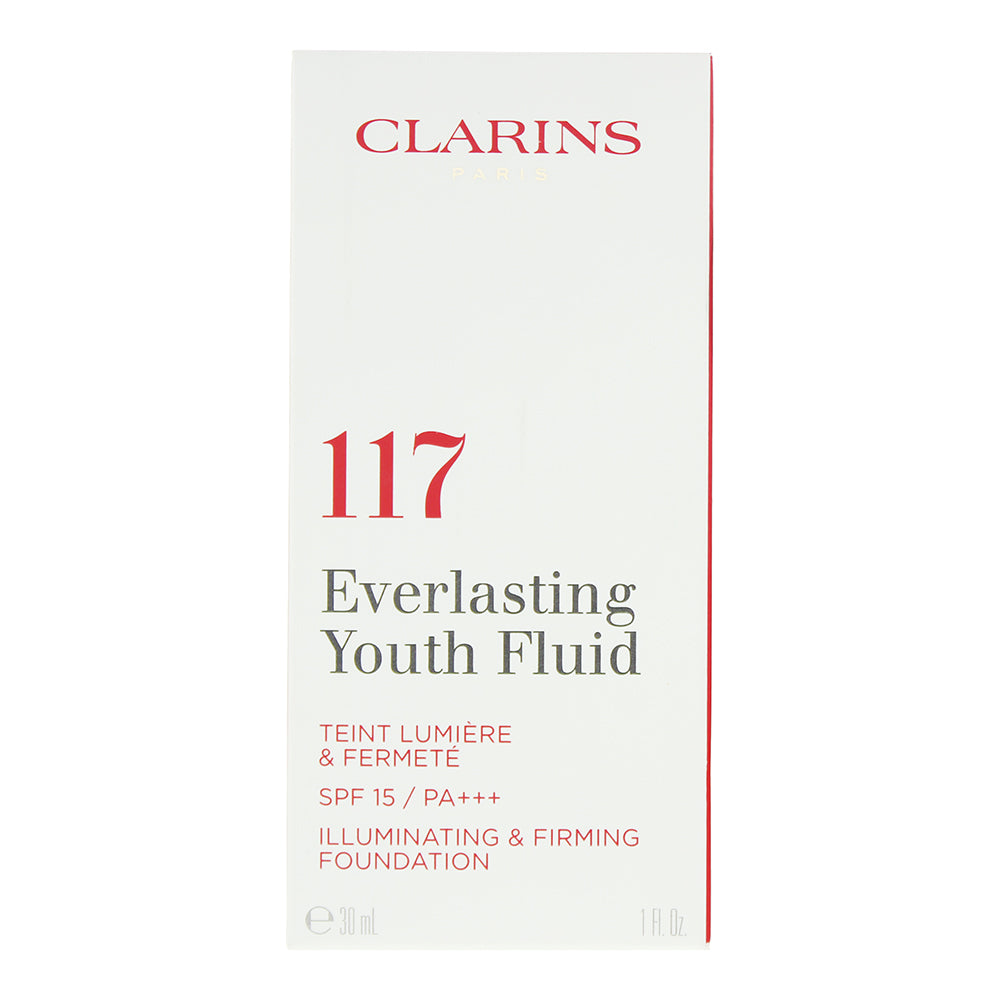 Clarins Everlasting Youth Fluid 117 Hazelnut Foundation 30ml - Box
