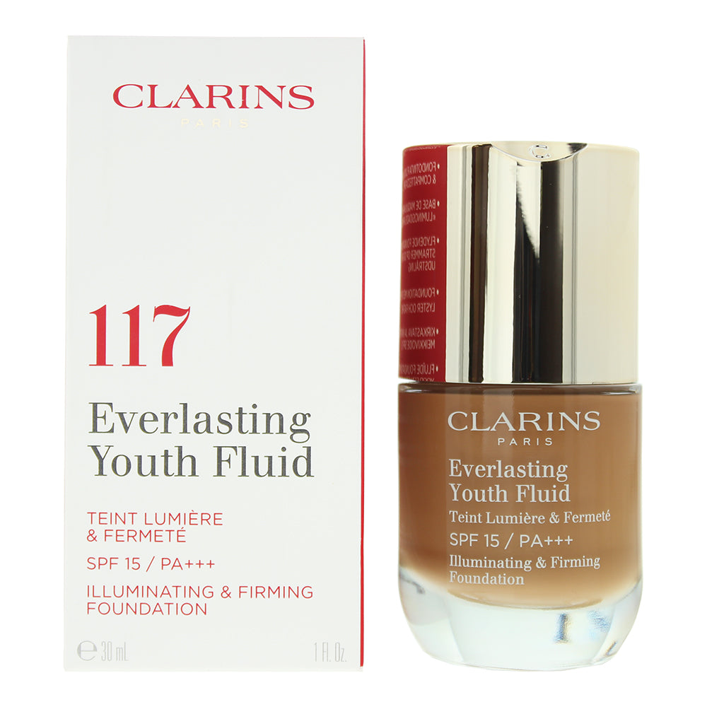 Clarins Everlasting Youth Fluid 117 Hazelnut Foundation 30ml