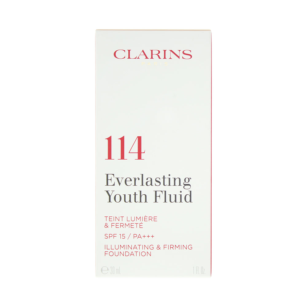 Clarins Everlasting Youth Fluid 114 Cappuccino Foundation 30ml - Box