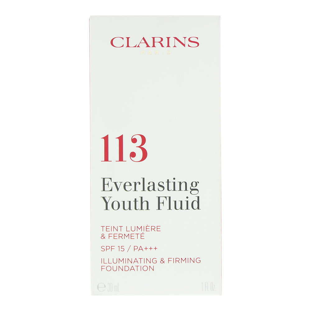 Clarins Everlasting Youth Fluid 113 Chestnut Foundation 30ml - Box