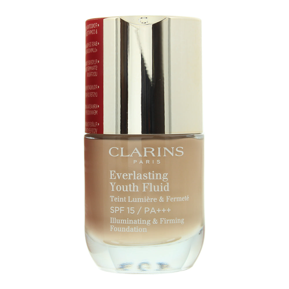 Clarins Everlasting Youth Fluid 108.5 Cashew Foundation 30ml - Product