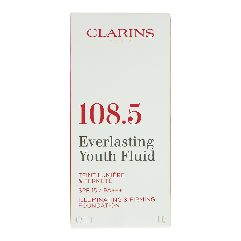 Clarins Everlasting Youth Fluid 108.5 Cashew Foundation 30ml - Box