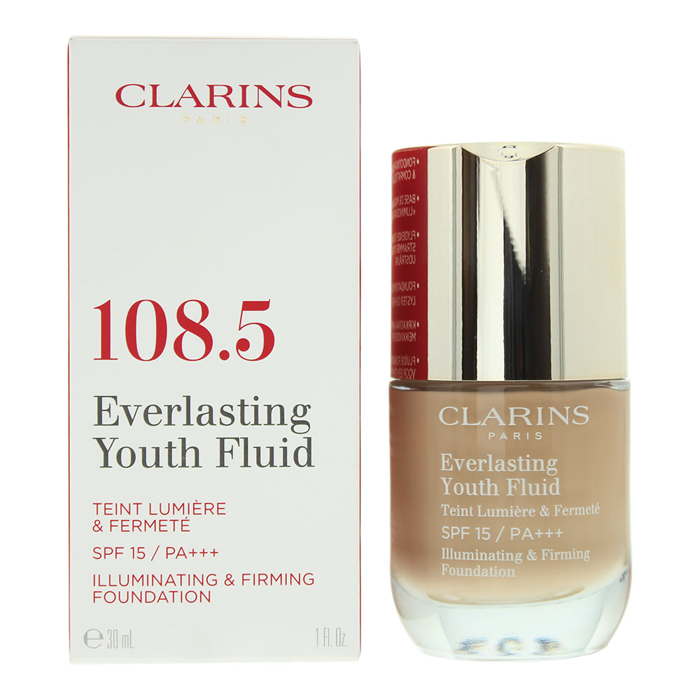 Clarins Everlasting Youth Fluid 108.5 Cashew Foundation 30ml