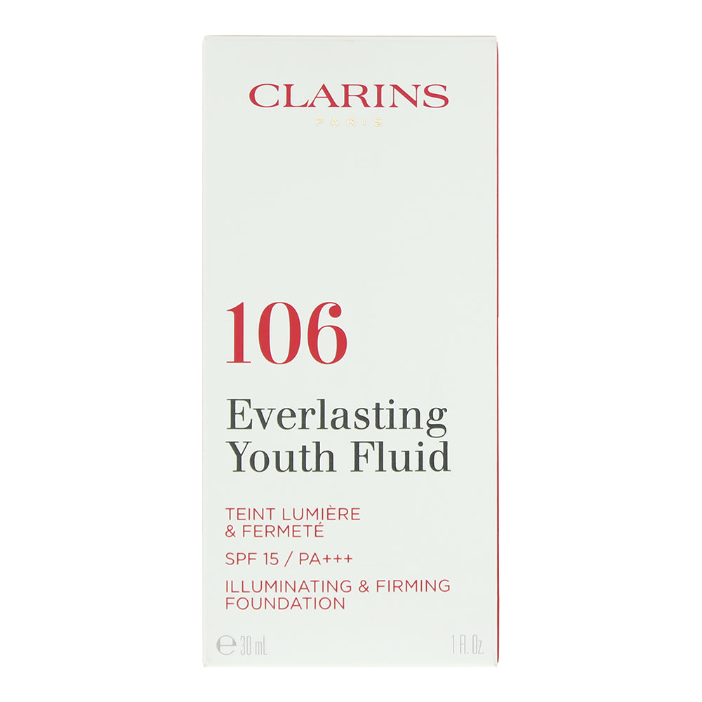 Clarins Everlasting Youth Fluid 106 Vanilla Foundation 30ml - Box