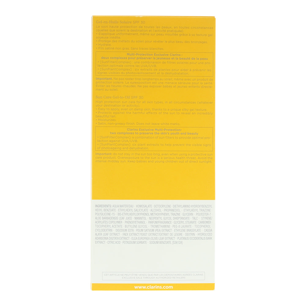Clarins Sun Care Spf 30 Sun Care Gel-To-Oil 150ml