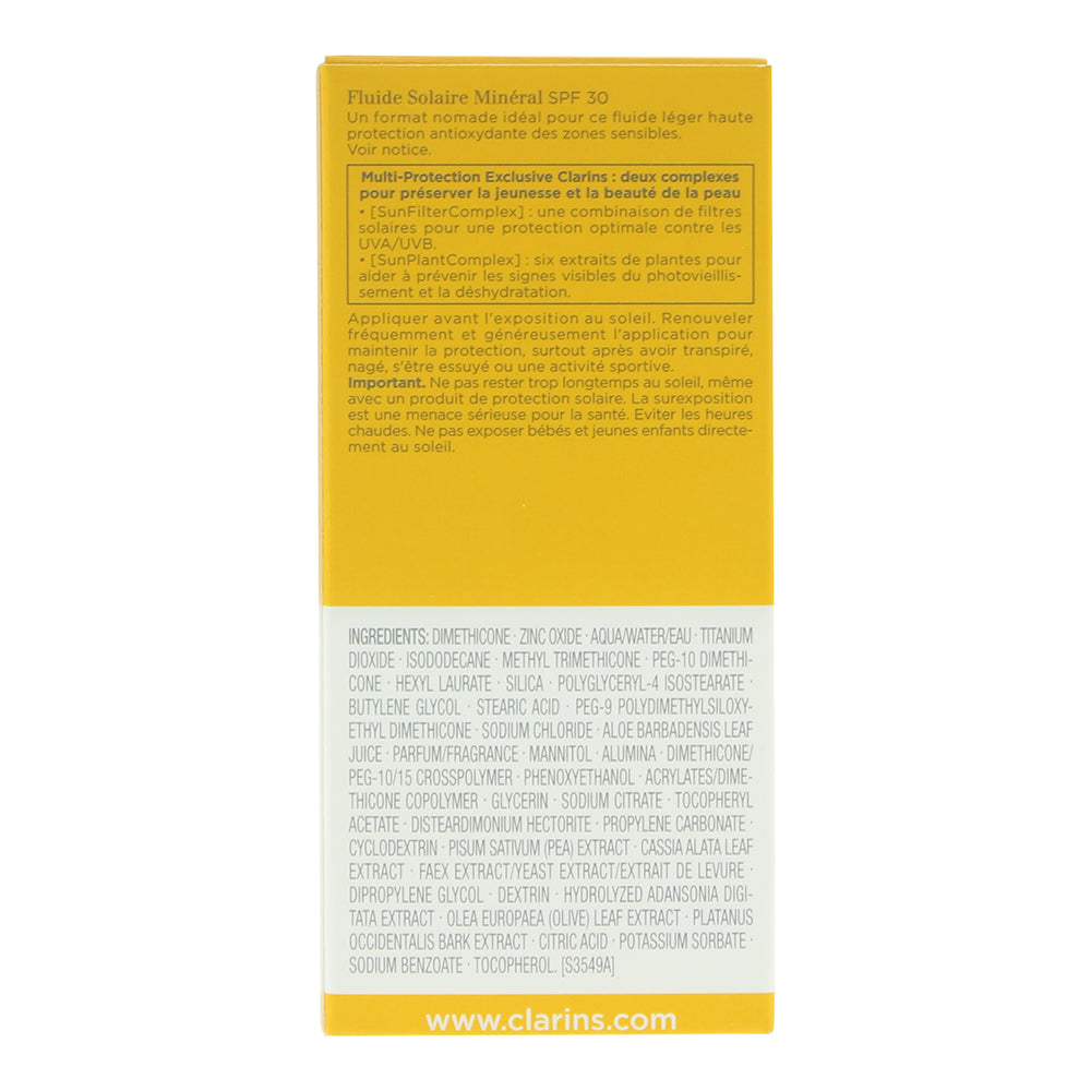 Clarins Mineral Sun Care Spf 30 Face Sun Cream 30ml