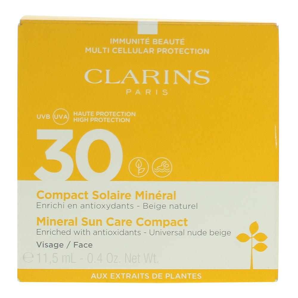 Clarins Mineral Sun Care Spf 30 Compact Sun Cream 11.5ml - Box