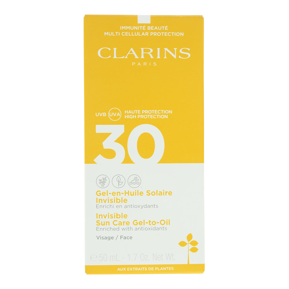 Clarins Invisible Sun Care Spf 30 Gel-To-Oil 50ml - Box