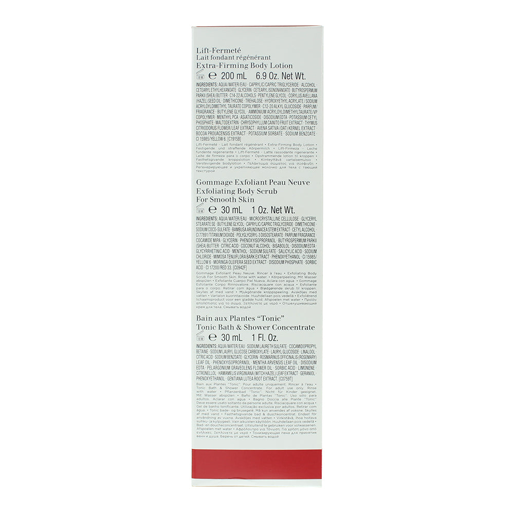 Clarins 3 Piece Gift Set: Extra-Firming Body Lotion 200ml - Exfoliating Body Scr