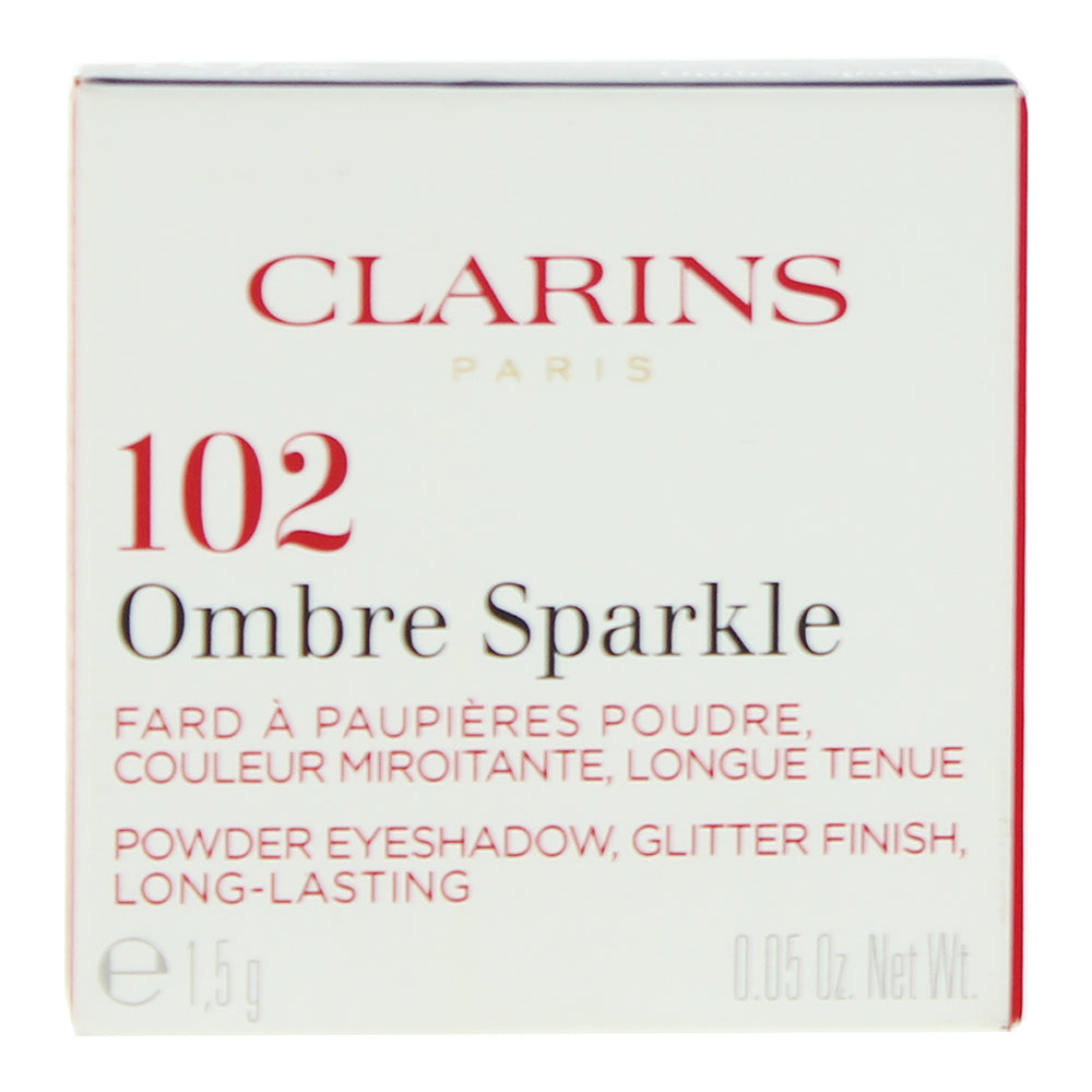 Clarins Ombre Sparkle 102 Peach Girl Glitter Eyeshadow 1.5g - Box
