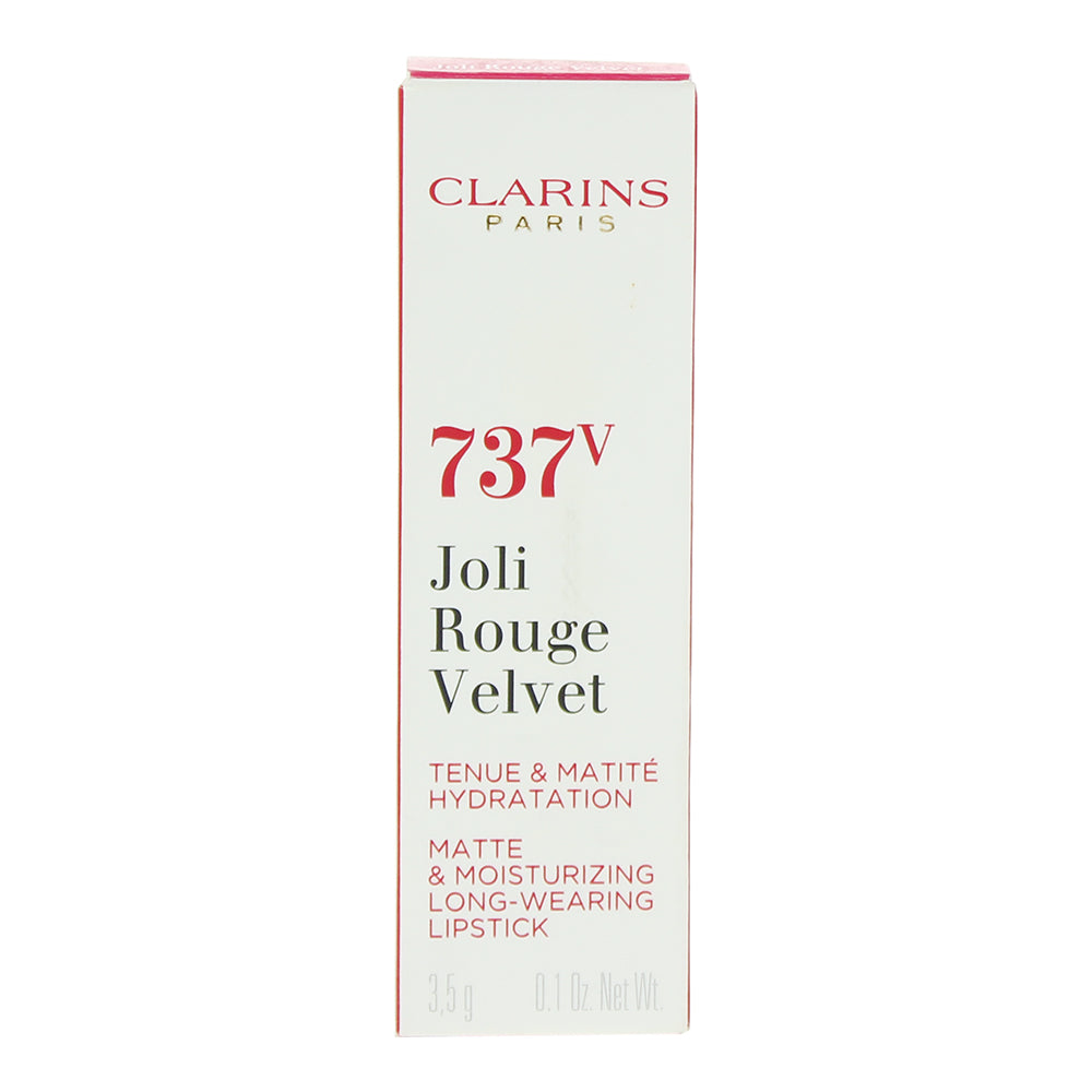 Clarins Joli Rouge Velvet Matte & Moisturizing Long-Wearing 737V Spicy Cinnamon Lipstick 3.5g - Box