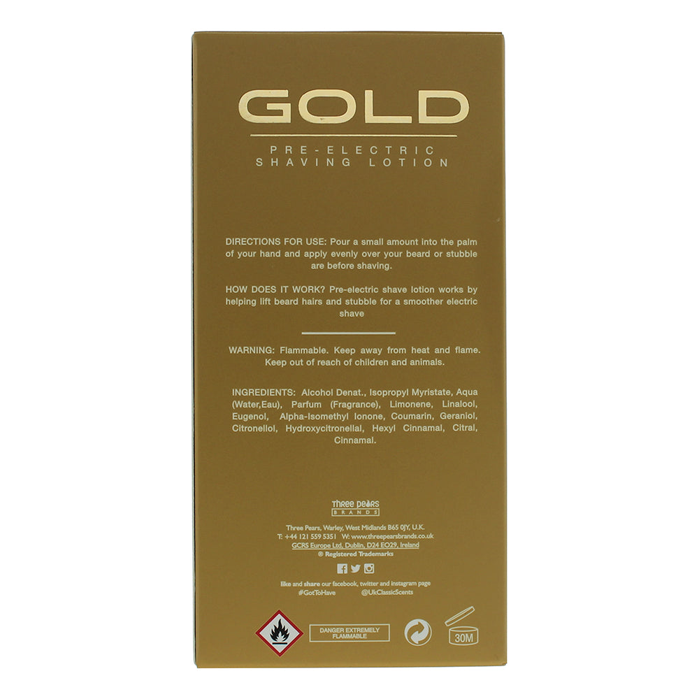 Parfums Bleu Limited Gold Pre Electric Shave Lotion 100ml