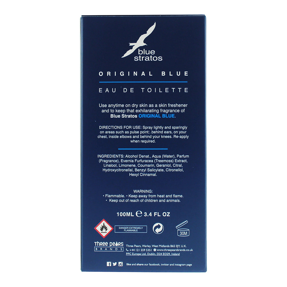 Blue Stratos Original Blue Eau de Toilette 100ml - Ingredients