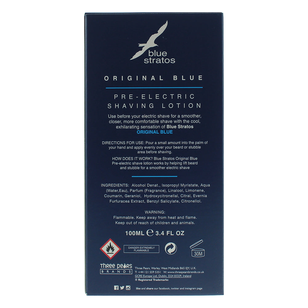 Blue Stratos Pre-Electric Shaving Lotion 100ml