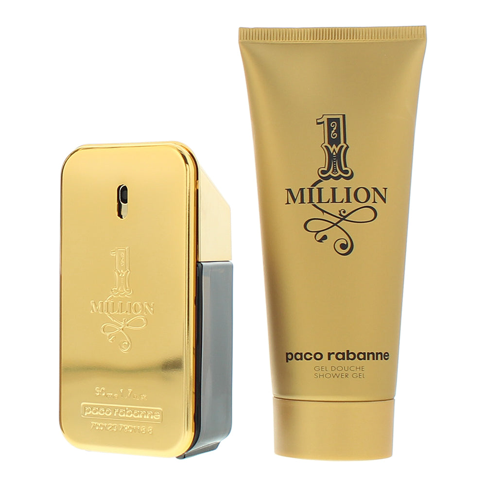 Paco Rabanne 1 Million 2 Piece Gift Set: Eau De Toilette 50ml - Shower Gel 100ml - Product