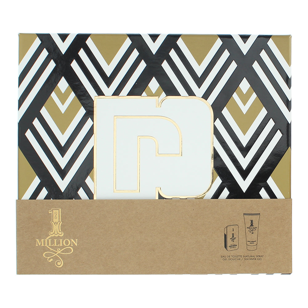 Paco Rabanne 1 Million 2 Piece Gift Set: Eau De Toilette 50ml - Shower Gel 100ml - Box