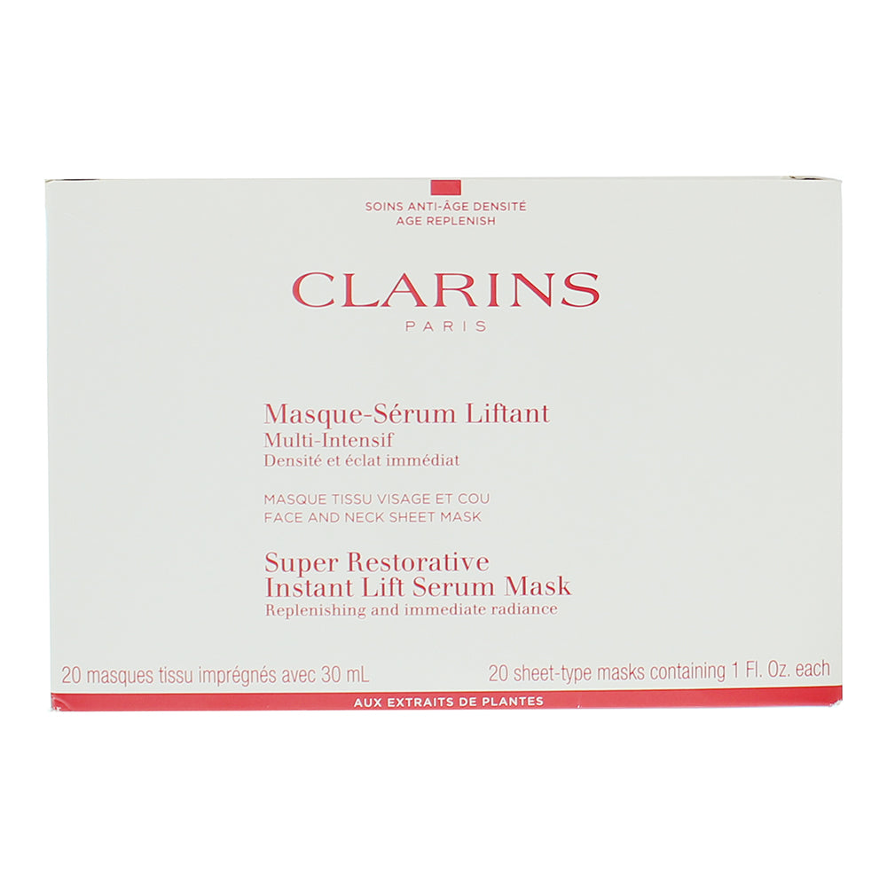 Clarins Super Restorative Instant Lift Serum Mask 20 x 30ml - Box