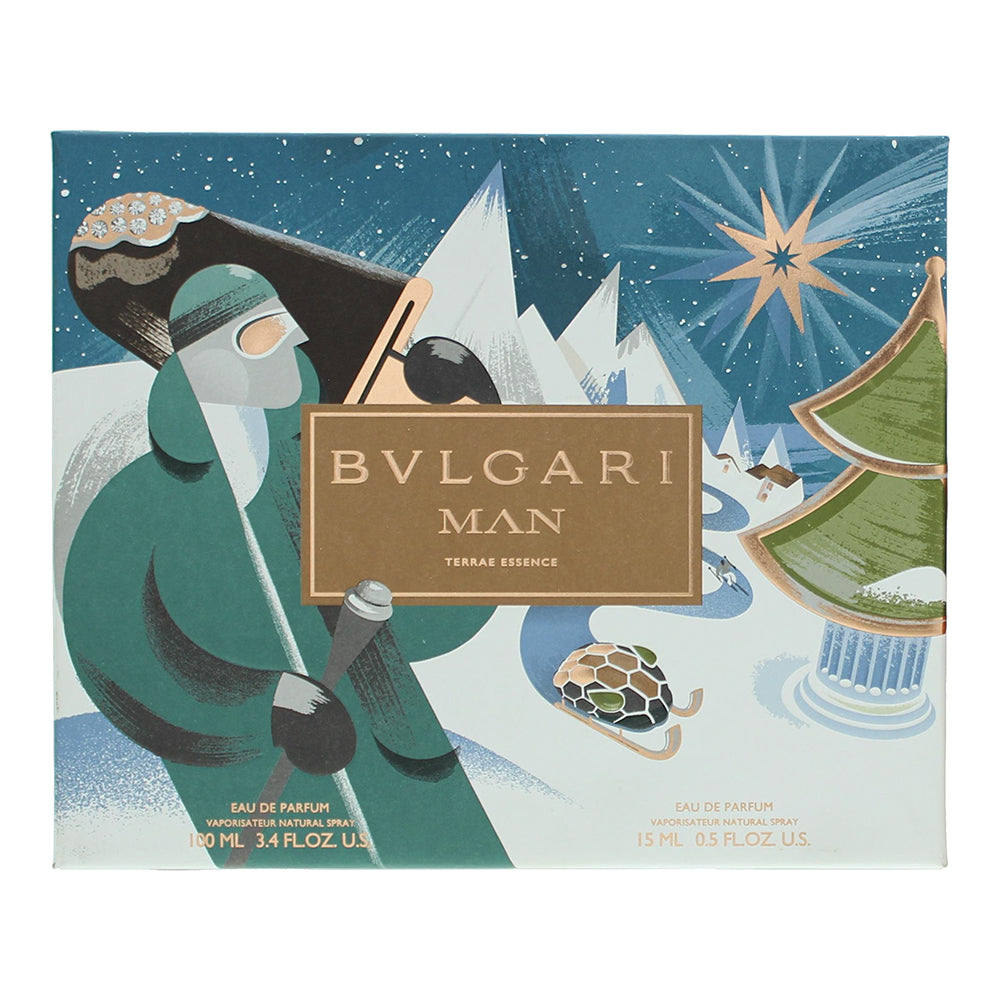 Bulgari Man Terre Essence 2 Piece Gift Set: Eau de Parfum 100ml - Eau de Parfum  - Box