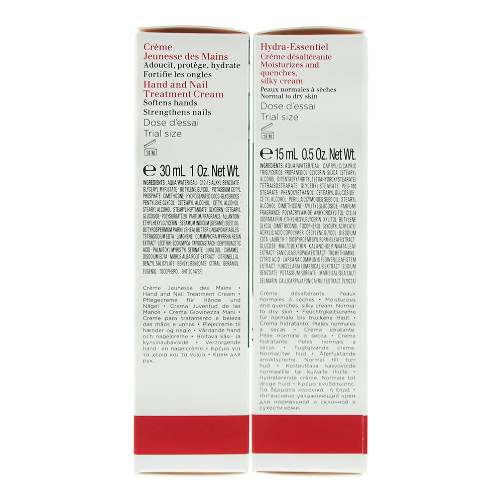 Clarins 2 Piece Gift Set: Hand & Nail Cream 30ml - Moisturising Cream 15ml