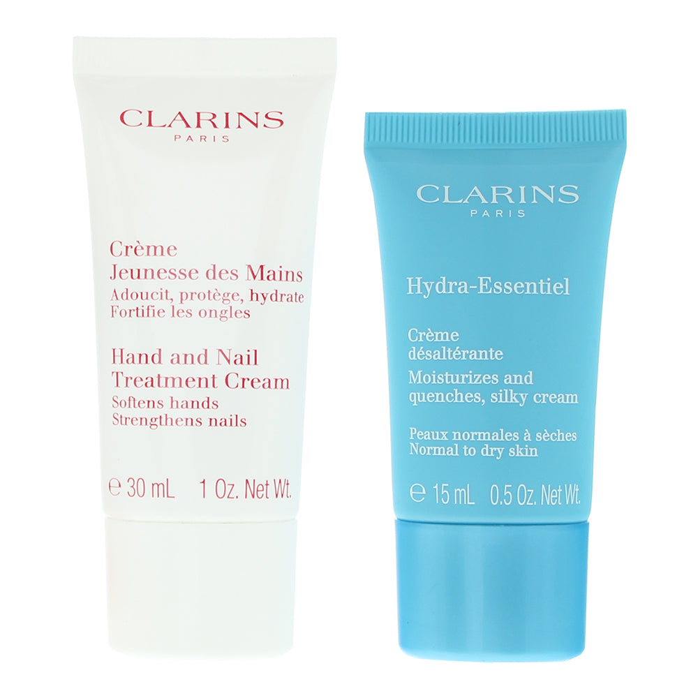 Clarins 2 Piece Gift Set: Hand & Nail Cream 30ml - Moisturising Cream 15ml - Product