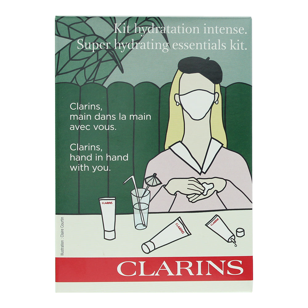 Clarins 2 Piece Gift Set: Hand & Nail Cream 30ml - Moisturising Cream 15ml - Box