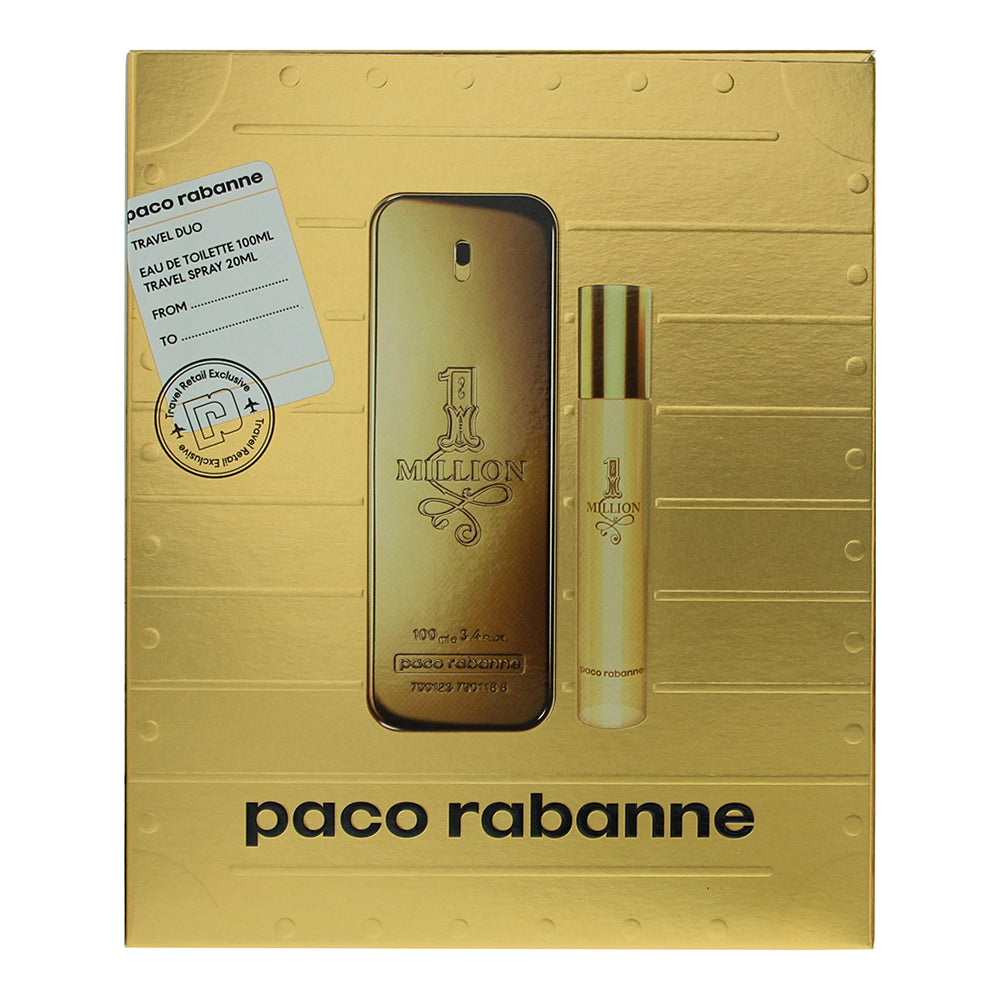Paco Rabanne 1 Million 2 Piece Gift Set: Eau De Toilette 100ml - Eau De Toilette - Box