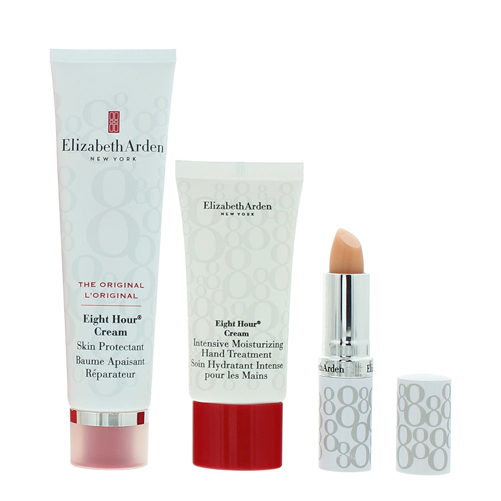 Elizabeth Arden Eight Hour 3 Piece Gift Set: Cream Skin Protectant 50ml - Moistu - Product