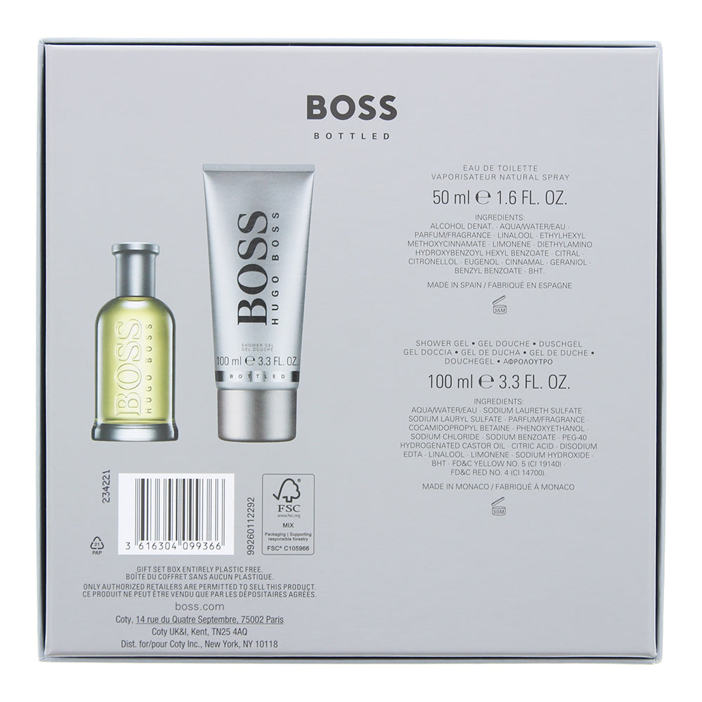 Hugo Boss Bottled 2 Piece Gift Set: Eau de Toilette 50ml - Shower Gel 100ml