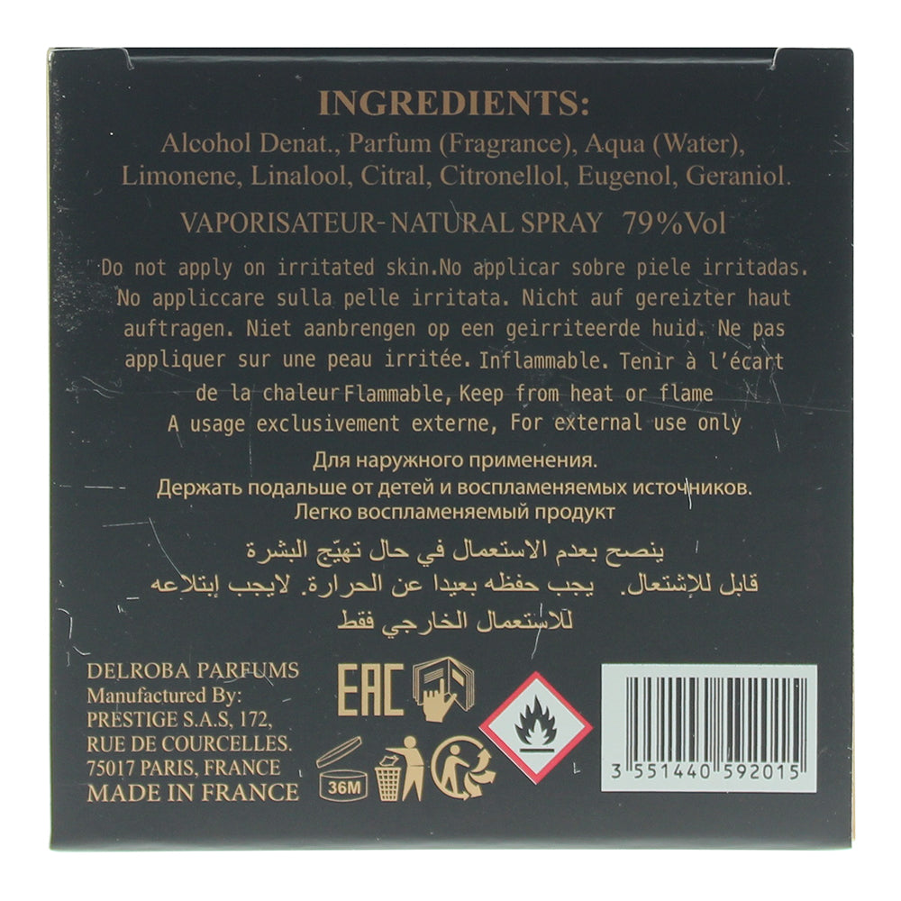 Delroba Black Musk For Men Eau de Parfum 100ml