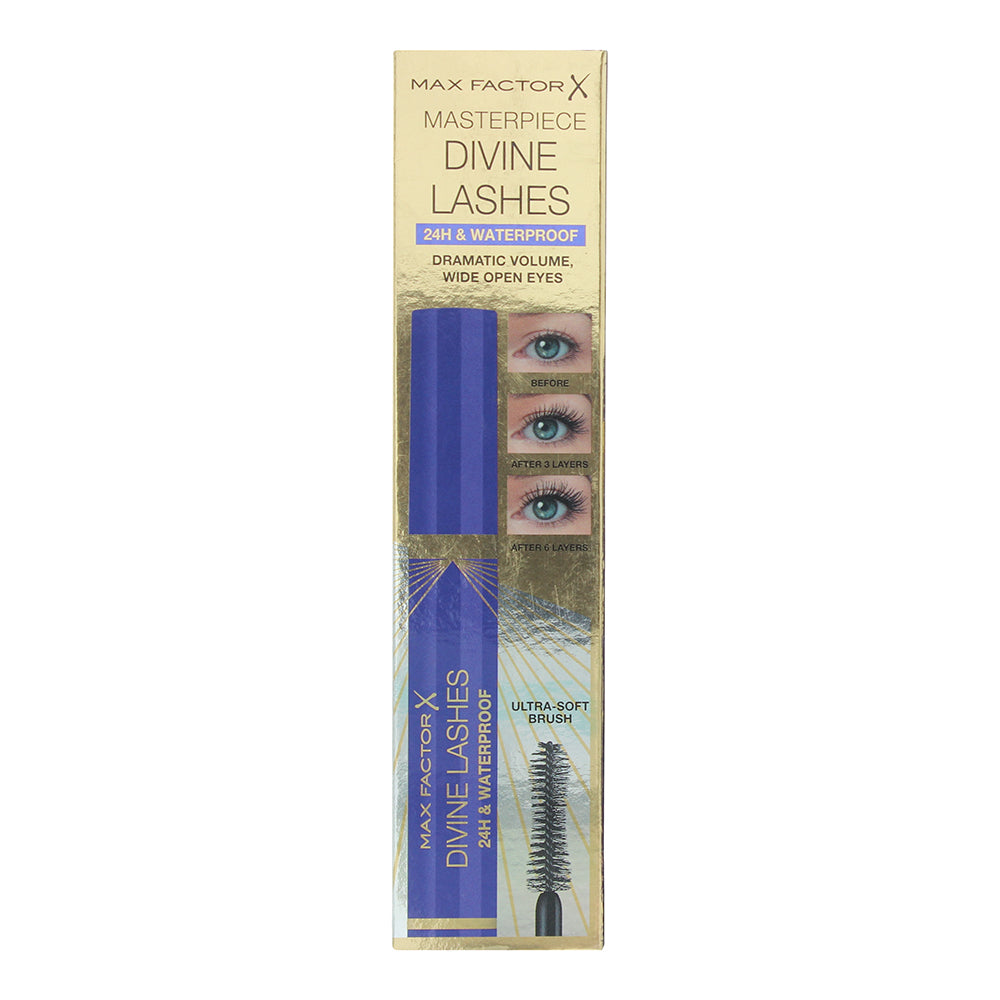 Max Factor Divine Lashes 24H Waterproof Black Mascara 9ml - Box