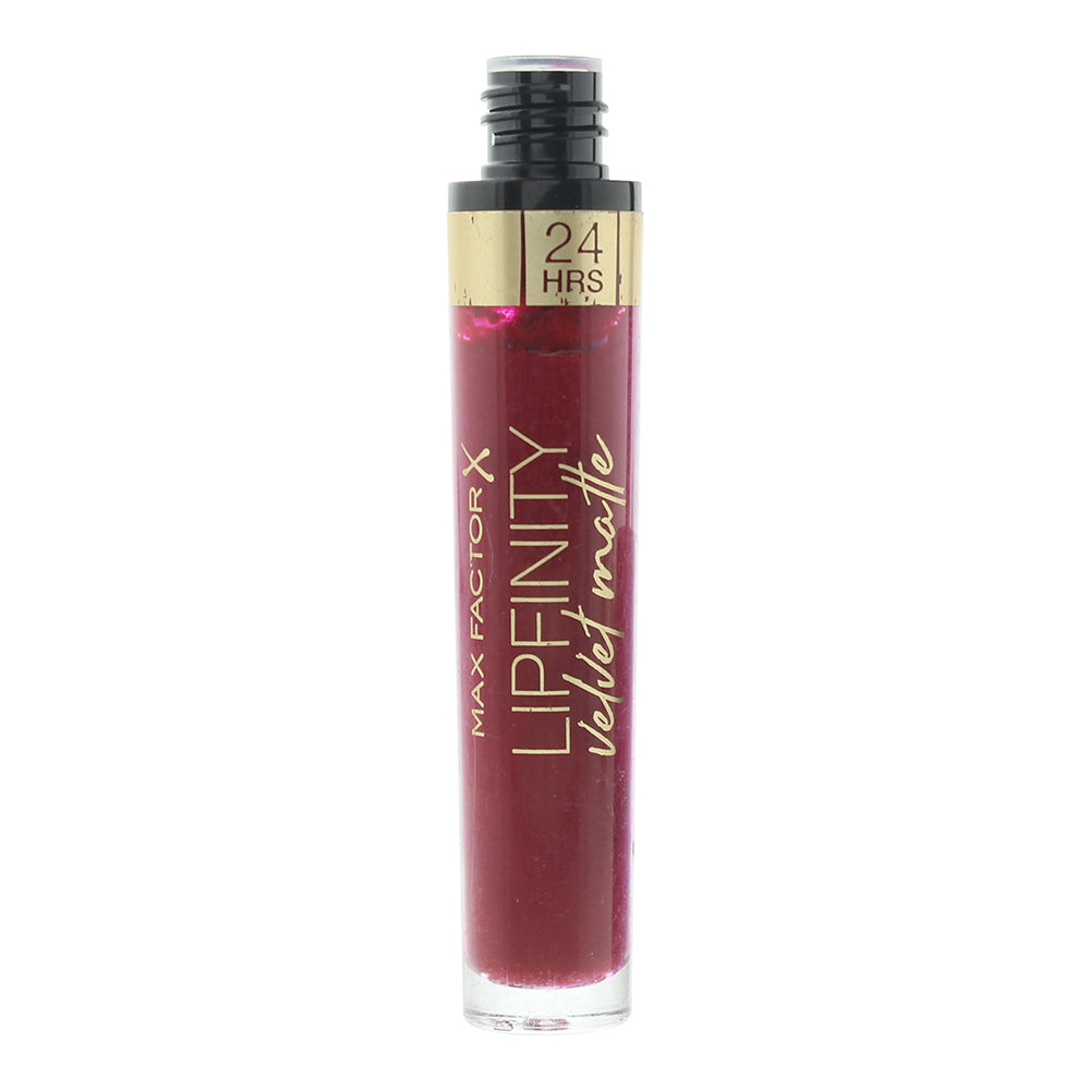 Max Factor Lipfinity 24 Hour Velvet Matte 90 Red Allure Liquid Lipstick 3.5ml - Box