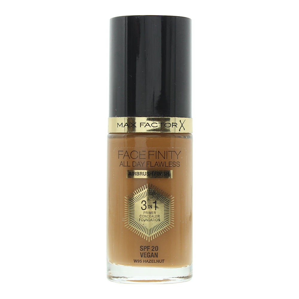 Max Factor Facefinity All Day Flawless 3 In 1 W95 Hazelnut Foundation 30ml