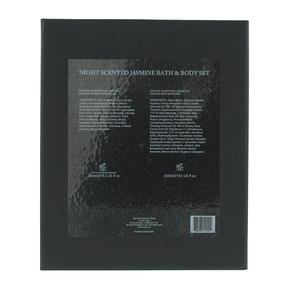 Floris Night Scented Jasmine 2 Piece Gift Set: Body Lotion 250ml - Shower Gel 25