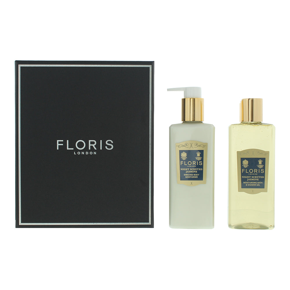 Floris Night Scented Jasmine 2 Piece Gift Set: Body Lotion 250ml - Shower Gel 25