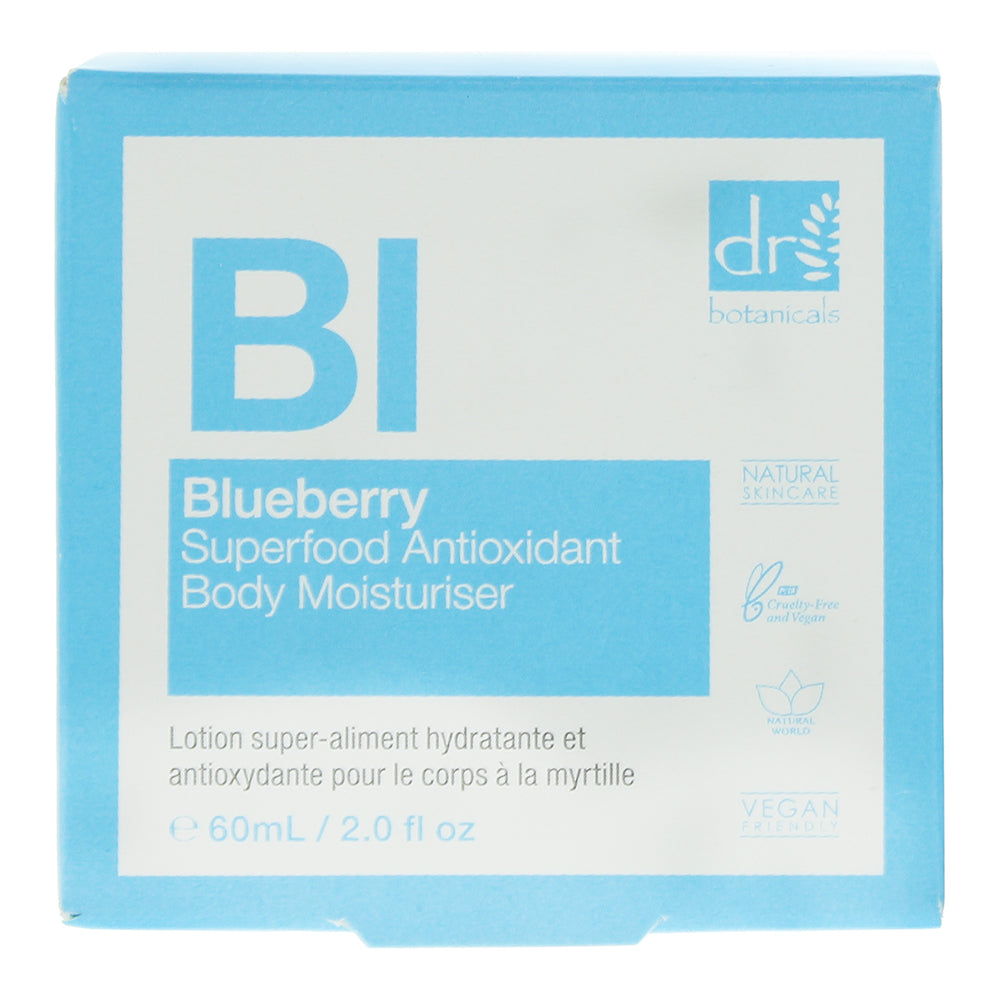 Dr Botanicals Blueberry Superfood Antioxidant Body Moisturiser 30ml - Box