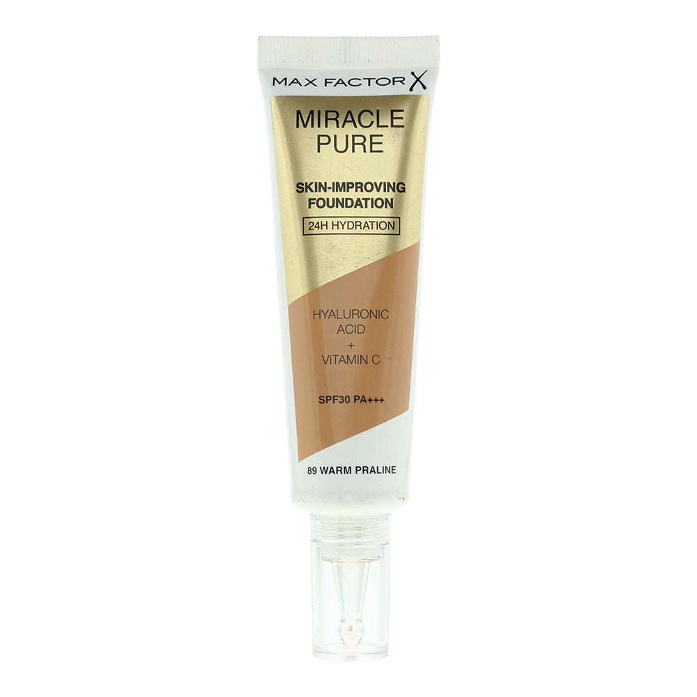 Max Factor Miracle Pure Skin Improving 24H Hydration 89 Warm Praline Foundation 