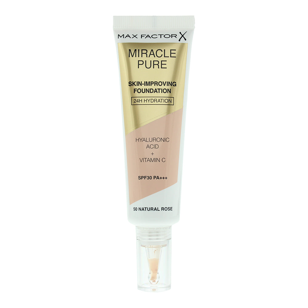 Max Factor Miracle Pure Skin Improving 24H Hydration 50 Natural Rose Foundation 
