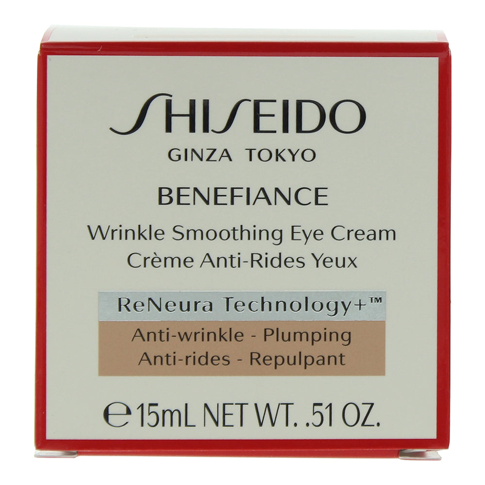 Shiseido Benefiance Wrinkle Smoothing Eye Cream 15ml - Box