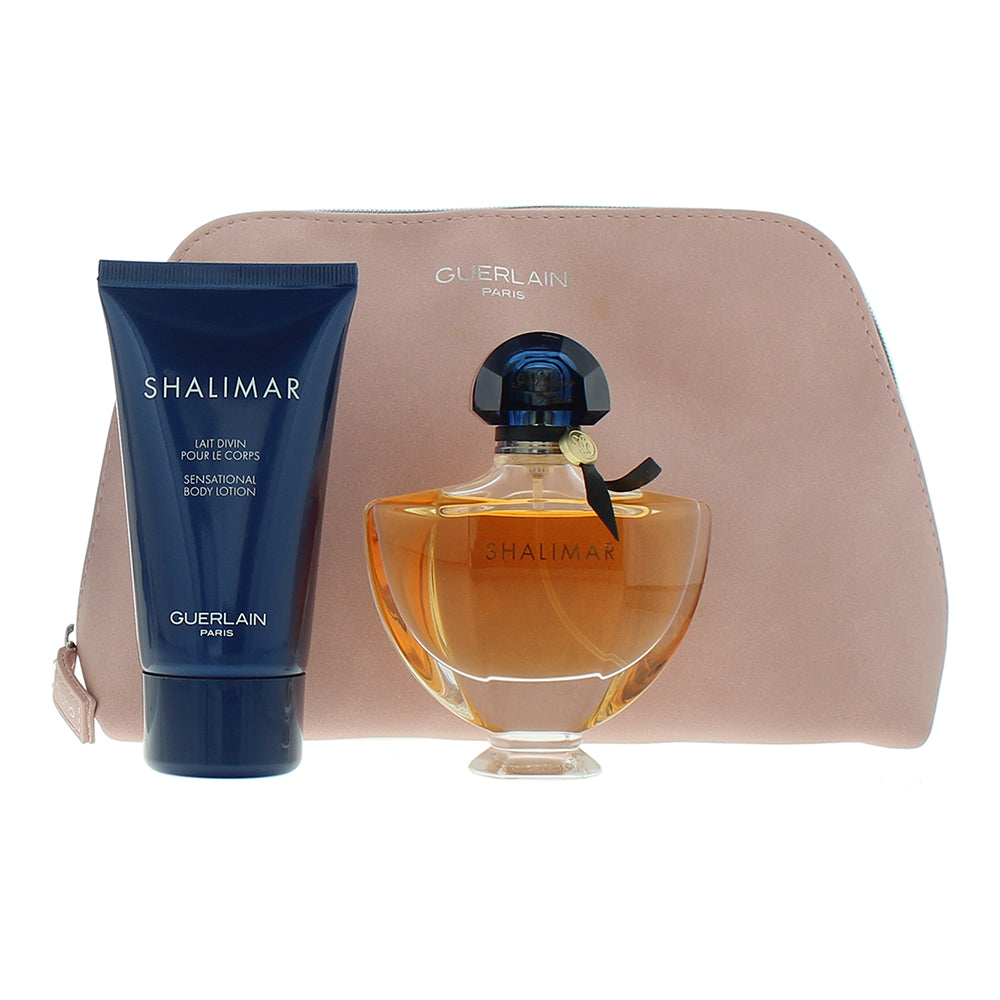 Guerlain Shalimar 2 Piece Gift Set: Eau de Parfum 50ml - Body Lotion 75ml - Pouc - Product