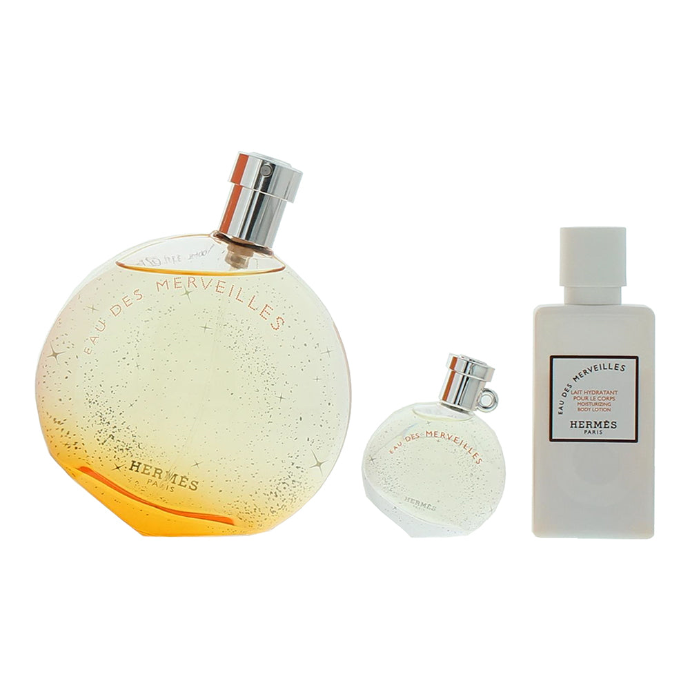 Hermès Eau Des Merveilles 3 Piece Gift Set: Eau de Toilette 100ml - Eau de Toile - Product