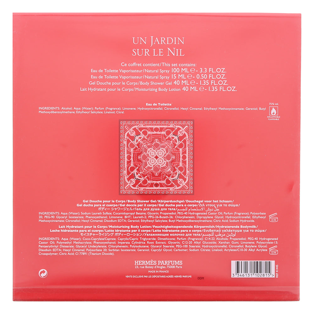 Hermès Un Jardin Sur Le Nil 4 Piece Gift Set: Eau de Toilette 100ml - Eau de Toi