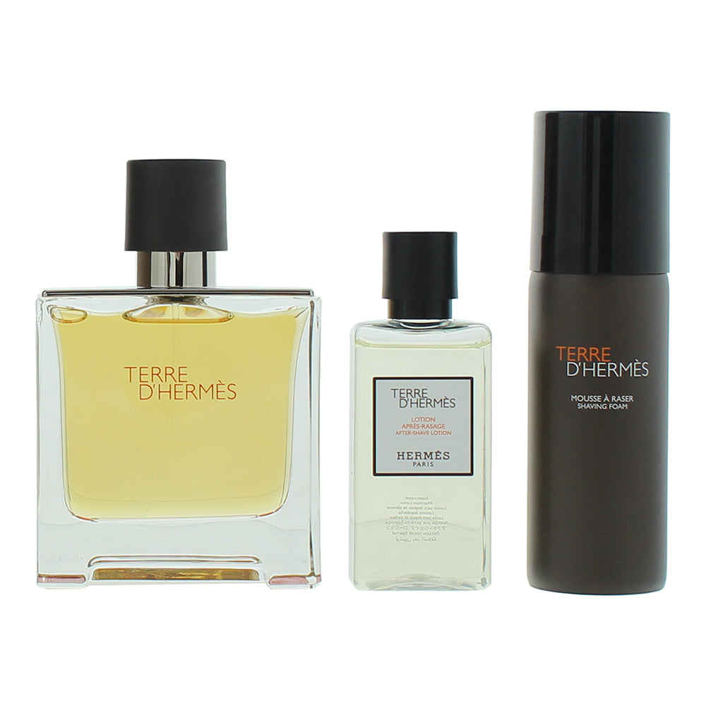 Hermès Terre D'hermès 3 Piece Gift Set: Eau de Parfum 75ml - Shaving Foam 50ml - - Product
