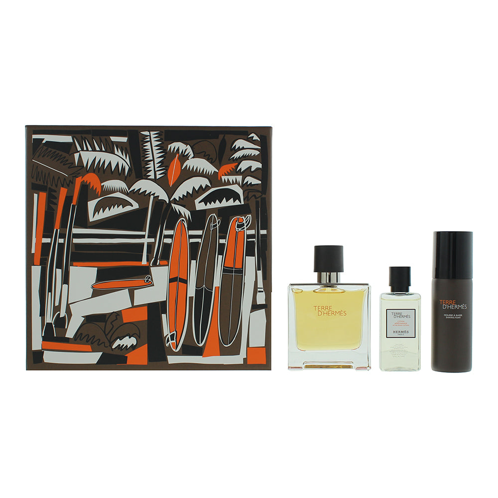 Hermès Terre D'hermès 3 Piece Gift Set: Eau de Parfum 75ml - Shaving Foam 50ml -