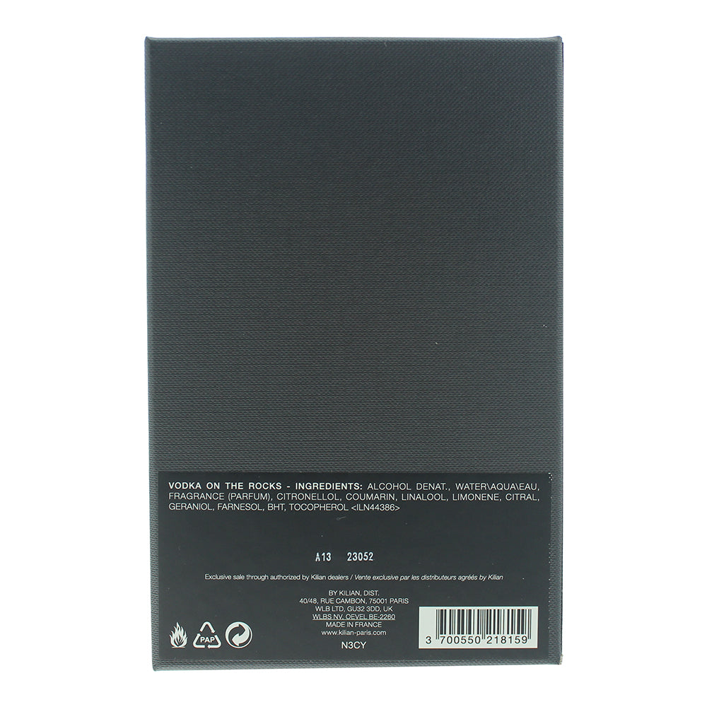 Kilian Vodka On The Rocks Refillable Eau de Parfum 50ml - Ingredients