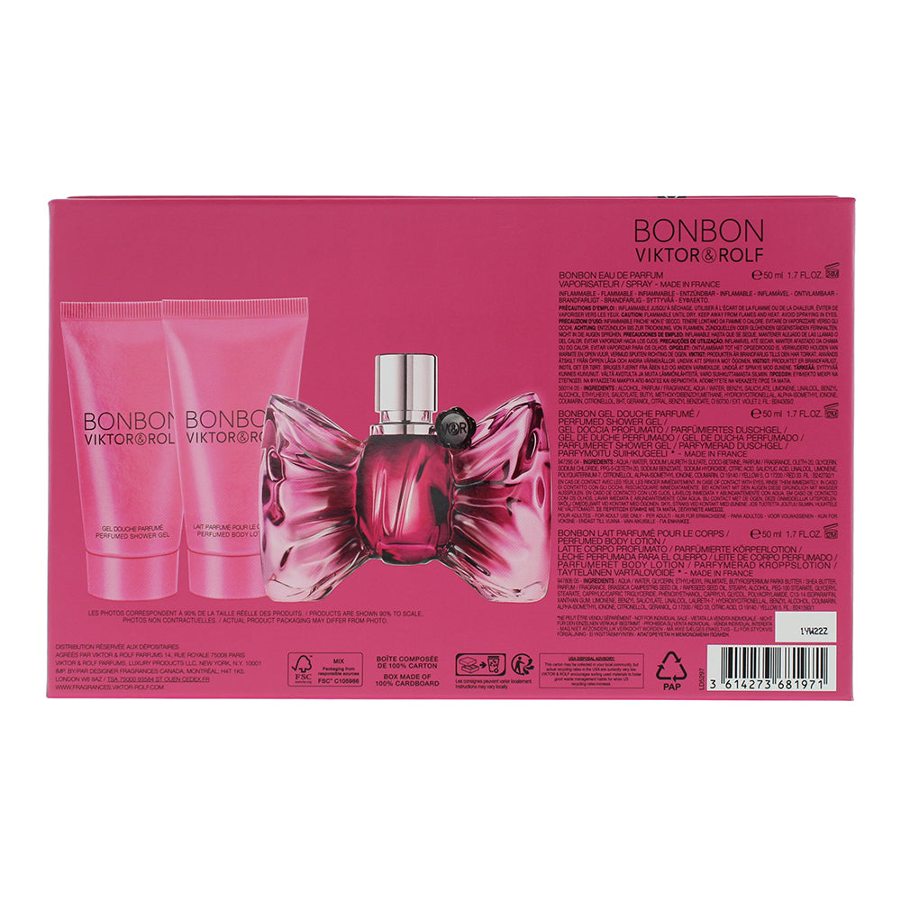 Viktor & Rolf Bonbon 3 Piece Gift Set: Eau de Parfum 50ml - Body Lotion 50ml - S